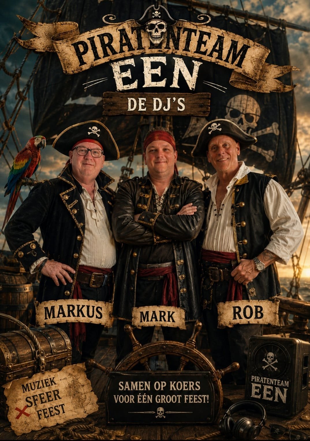 De DJ's van Piraten Team Een